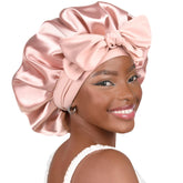 YANIBEST bonnet satin ajustable pour dormir, douceur et protection nocturne.