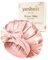 YANIBEST bonnet satin ajustable pour dormir protège les cheveux et réduit les frottements