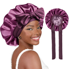 Yanibest bonnet satin ajustable pour dormir protège les cheveux.