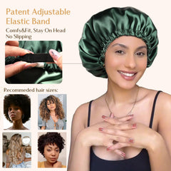 YANIBEST bonnet satin bande elastique ajustable assure confort sans pression