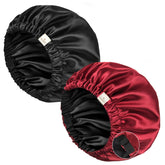 YANIBEST bonnet satin dormi double couche ajustable protège les cheveux pendant le sommeil