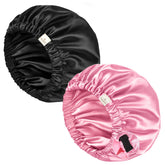 YANIBEST bonnet satin double couche pour dormir; protection et confort nocturnes.