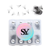 YANTAISIYU 8mm, boucles 20D, fans préfabriqués pour cils, volume naturel.