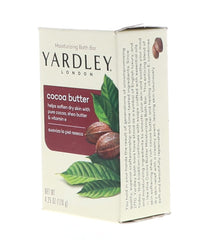 Barre Yardley London, beurre de cacao et karité pour nourrir la peau.
