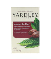 Barre Yardley London au beurre pur cacao et vitamine E, emballage élégant.