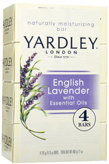 Savon Yardley London lavande anglaise aux huiles essentielles, barre hydratante pour peau douce.
