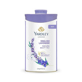 Yardley Lavande Anglaise — poudre parfumée dans emballage élégant pour la peau.