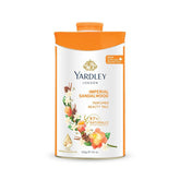 Yardley talc parfumé santal, fraîcheur légère après la douche.