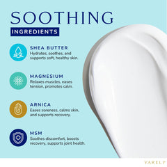 YARELI crème magnesium-absorption rapide; texture légère pénètre sans laisser de résidu.