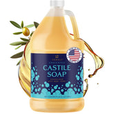 YARELI Savon Castille Pur – bouteille 64oz, usage douche et ménage en douceur.