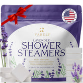 Boules d'aromathérapie YARELI douche lavande, ambiance spa relaxante après une journée chargée.