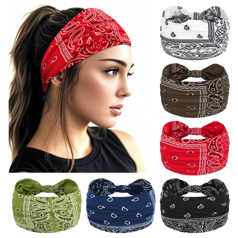 Bandeau YARIEW large avec nœud boho et maintien sûr.