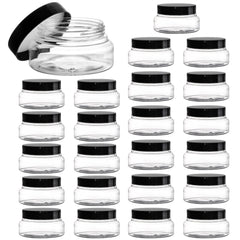Pot Yarlung 5oz transparent avec ouverture large, idéal pour gommages et crèmes.