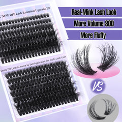 Yawamica cils clusters volume 280pcs, option économique et accessible pour personnaliser votre apparence.