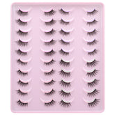 Yawamica cils demi-fouets naturels pour un fini discret.