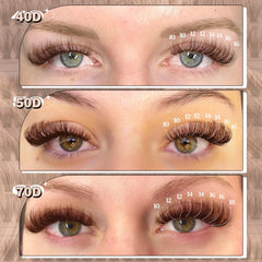 Yawamica cils-grappe duveteux et definis brun pour un éclat naturel.