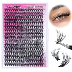 Yawamica cils individuels 320 pièces, variété de longueurs pour styles variés et personnalisés.