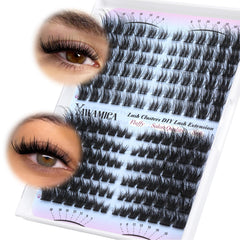 Yawamica Lash Clusters cat-eye duveteux avec D-Curl pour un regard plus audacieux
