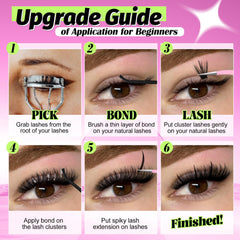 Yawamica extension spiky lash PBT de haute qualité, léger et doux.