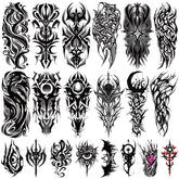 Yazhiji tatouage cyber-sigilism, 77-feuilles, motifs complexes pour cosplay et fête