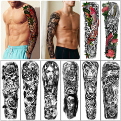 Yazhiji tatouage réaliste, illusion de manche pour un effet saisissant.