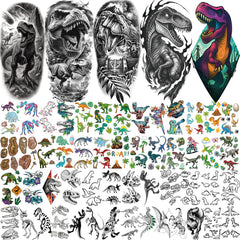 Tatouage Yazhiji dinosaure sauropode, durable et amusant sur la peau.