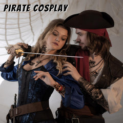 Tatouage Yazhiji voilier pirate: motif nautique dynamique pour plage et soirées.
