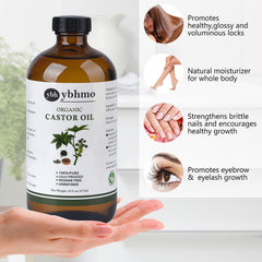 YBHMO pack soin abdomen avec huile de ricin pour chaleur et confort.