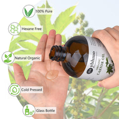YBHMO huile de ricin pour cheveux et cils, usage quotidien recommandé.