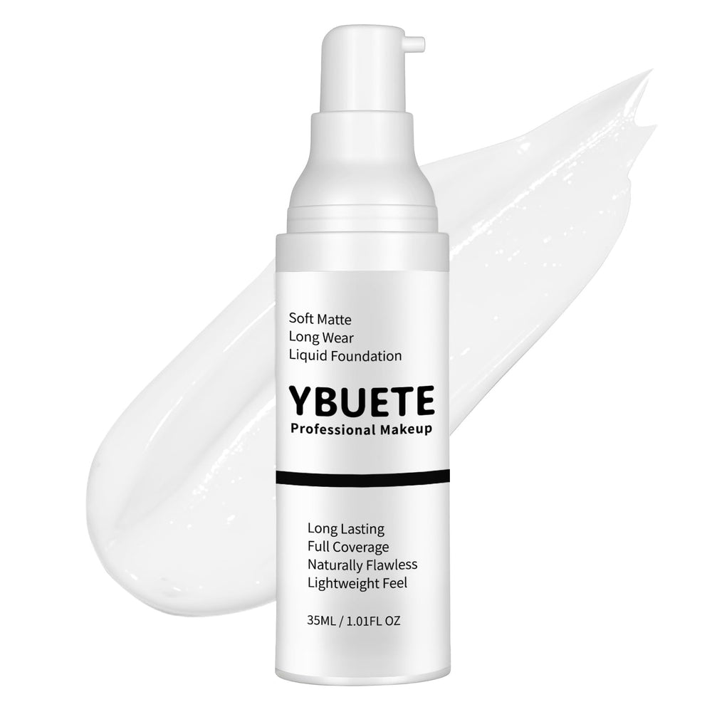YBUETE fond de teint blanc pour Halloween, application fluide et couvrante