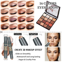 Stick contour et illuminateur double-face YBUETE pour sculpter et mettre en lumière les traits.