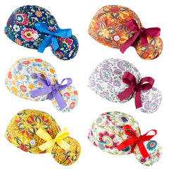 Chapeau scrub YEAJOIN Bouffant – semi-ouvert et ajustable pour différentes têtes.