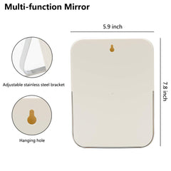 Miroir YEAKE avec bras métallique et rotation à 90 degrés, ajustement rapide.
