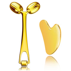 Yeamon outil gua-sha visage en acier inox: massage rafraîchissant pour la peau