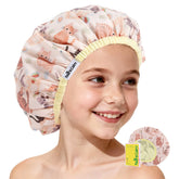 Bonnet de douche Years calm enfant, motif dinosaure pour un bain ludique.