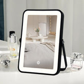 YEKKOPT Miroir-maquillage avec lumières rechargeables pour un maquillage rapide et précis.