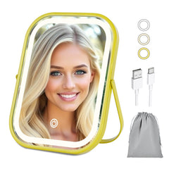 YEKKOPT miroir-maquillage lumineux compact idéal pour les déplacements