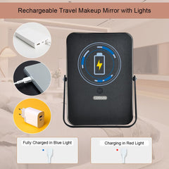 YEKKOPT Miroir maquillage régulable tactile ajustant la luminosité facilement.