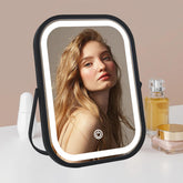 YEKKOPT Miroir voyage avec lumière pour retouches rapides en déplacement