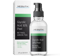 YEOUTH Glycolic Peel pour le visage, exfoliation légère pour peau plus lisse.