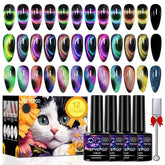 YEPYEPGO fire and ice cat eye gel shows dramatic color shifts for bold nails.