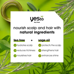 Yes To arbre à thé: texture crème douce pour hydrater les longueurs.