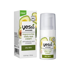 Yes To Avocado Eye Cream, texture crème non grasse et absorption rapide.