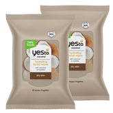 Yes To Lingettes Visage Coco pack 2, hydratation rapide en déplacement