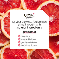 Yes To Lingettes visage pamplemousse exfoliation légère pour peau renouvelée