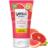 Yes To Pamplemousse Gommage Visage - bouteille lumineuse prête pour la routine quotidienne.