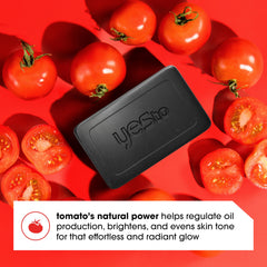 Yes To Tomatoes Charcoal Bar Soap huile de tournesol hydratante pendant le lavage