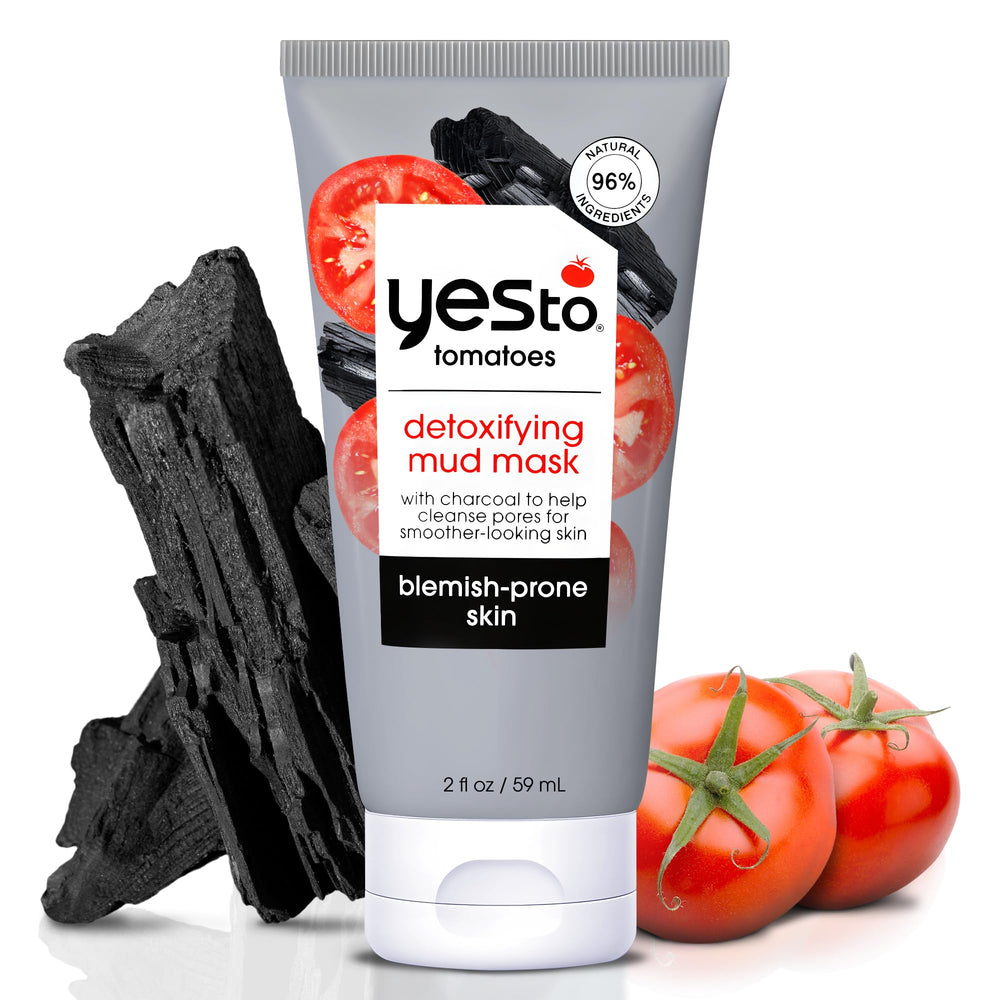 Yes To Tomatoes: masque-boue-charbon purifiant pour pores nets et teint frais.