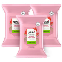 Yes To Watermelon Face Wipes Pack-3 outer box for on-the-go cleansing
