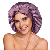 Bonnet YFONG en soie 22 mommes, double couche, pour dormir en douceur.